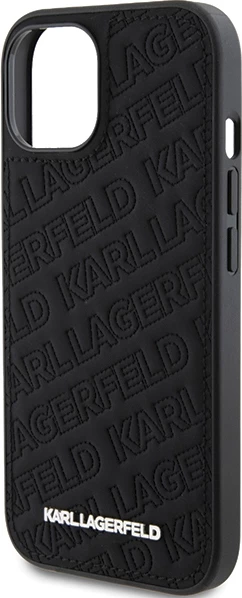 Mbështjellës Karl Lagerfeld Quilted K Pattern për iPhone 15, i zi