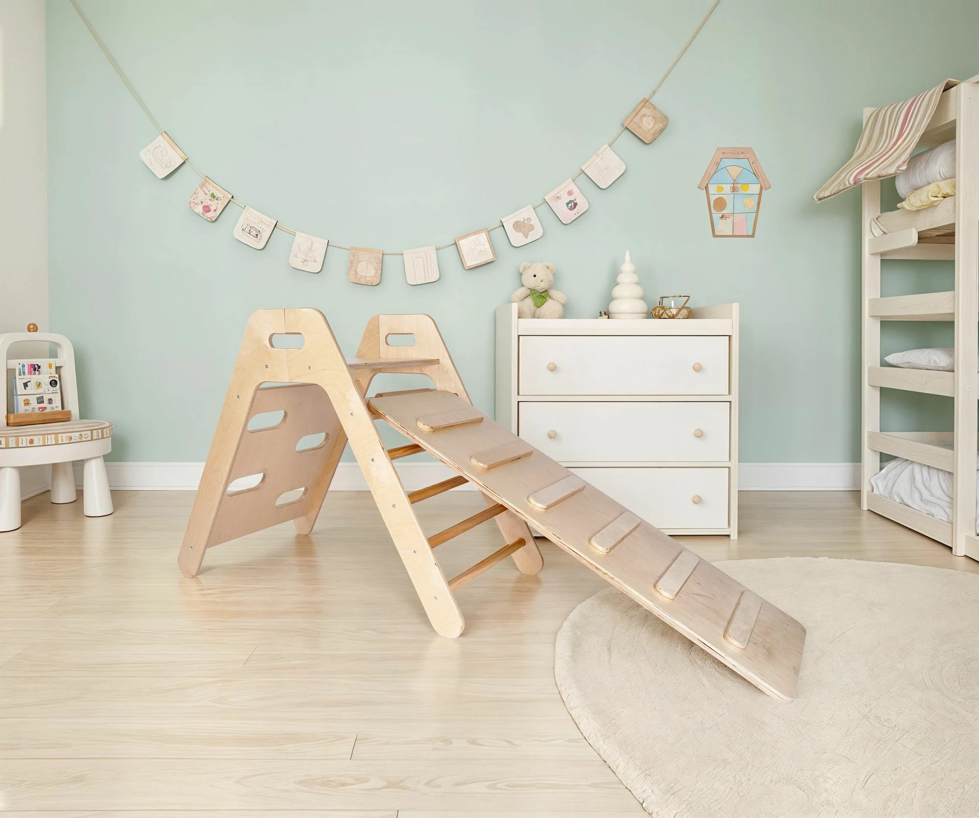 Set ngjitësesh Pikler, ngjyrë lisi, Skye Decor, BLTYZ-AKTV058, 12 pjesë