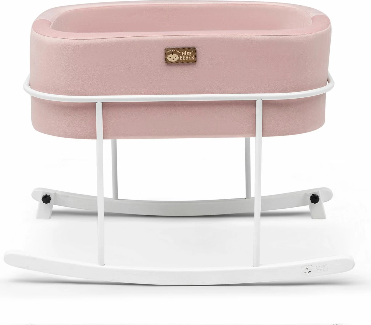 Djep rozë-bardhë për fëmijë, Skye Decor, metal dhe dru pishe