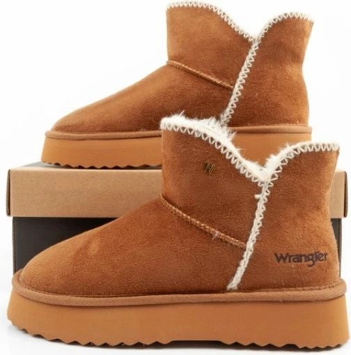 Çizme të shkurta për femra Wrangler, kafe