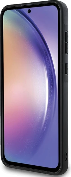 Mbështjellës Karl Lagerfeld Fixed Glitter Ikonik Logo Metal Pin për Samsung Galaxy A55, i zi