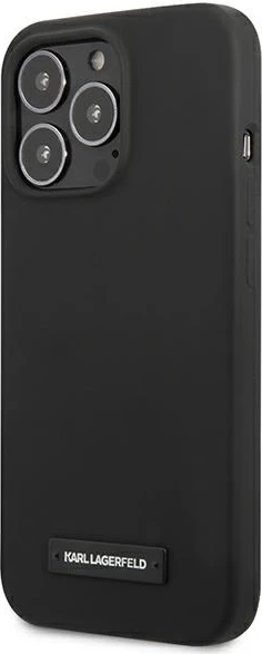 Mbështjellës Karl Lagerfeld për iPhone 13/13 Pro 6.1", silikon, i zi