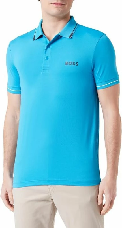Maicë polo për meshkuj Boss, turquoise