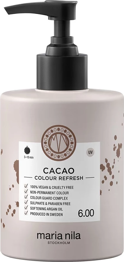 Maskë ngjyruese për flokë Maria Nila Color Refresh Mask 6.0 Cacao për femra, 300ml