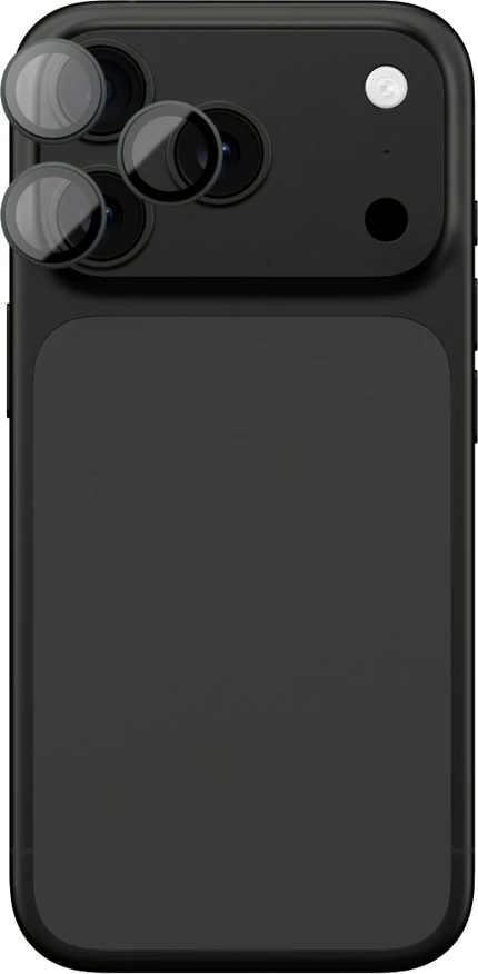 Mbrojtës xhami për kamerë AmazingThing Sapphire për iPhone 17 Pro / Pro Max, kornizë gri