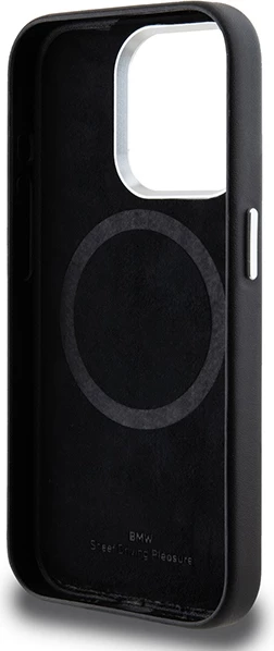 Mbështjellës BMW Signature Wrapped Metal MagSafe për iPhone 15 Pro, i zi
