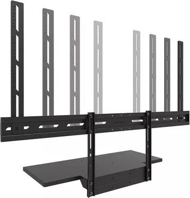 Raft videobar/raft tastiere Neomounts AV40-500BL, për ekrane 43-110″, VESA 200x200-800x800, ngarkesë 2.5 kg, çelik, zi