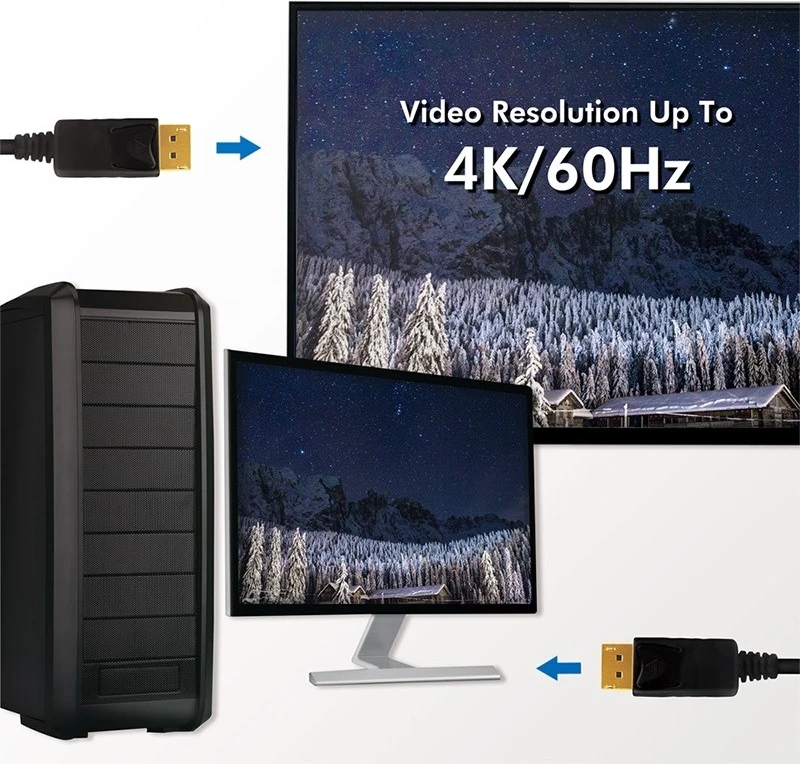Kabllo DisplayPort LogiLink, 1.0m, e zezë
