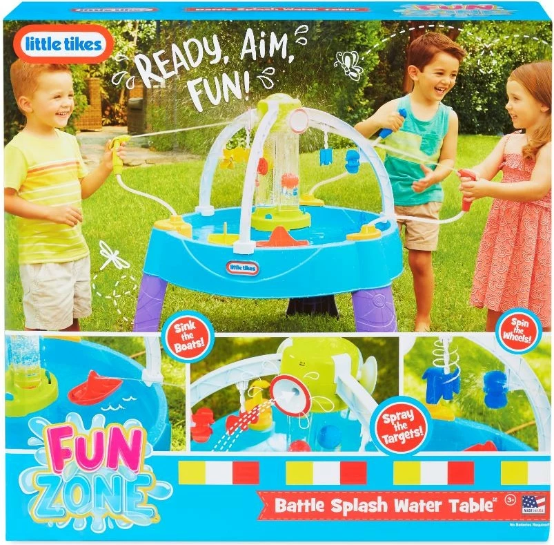 Tavolinë uji Little Tikes Battle Splash Water Table, shumëngjyrëshe, për fëmijë