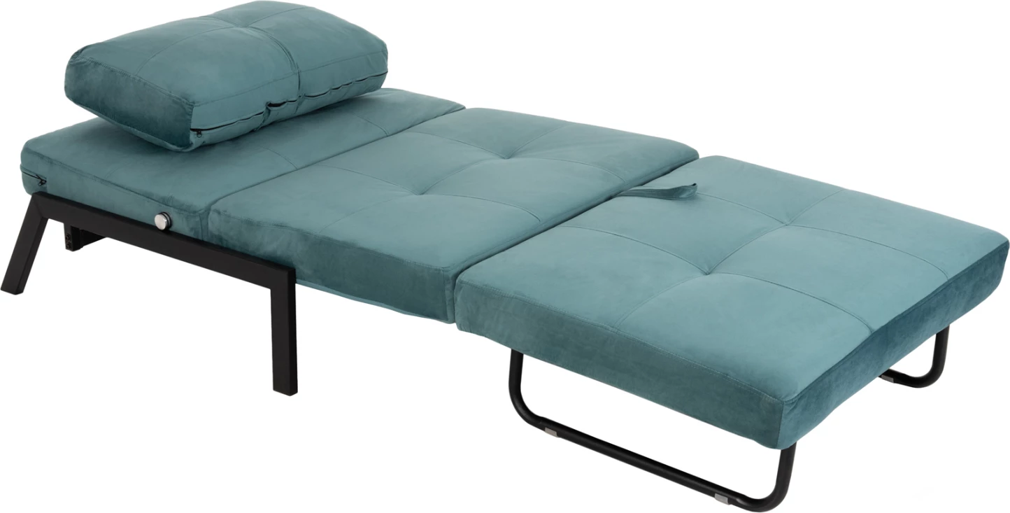 Karrige-shtrat CONSTANCE FH3078.15, kadife ngjyrë turkuaz, 95x92x66H cm