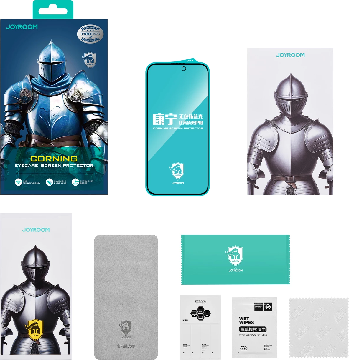 Xham i temperuar Joyroom JR-MKN0313 Corning Eyecare për iPhone 15 Plus/16 Plus