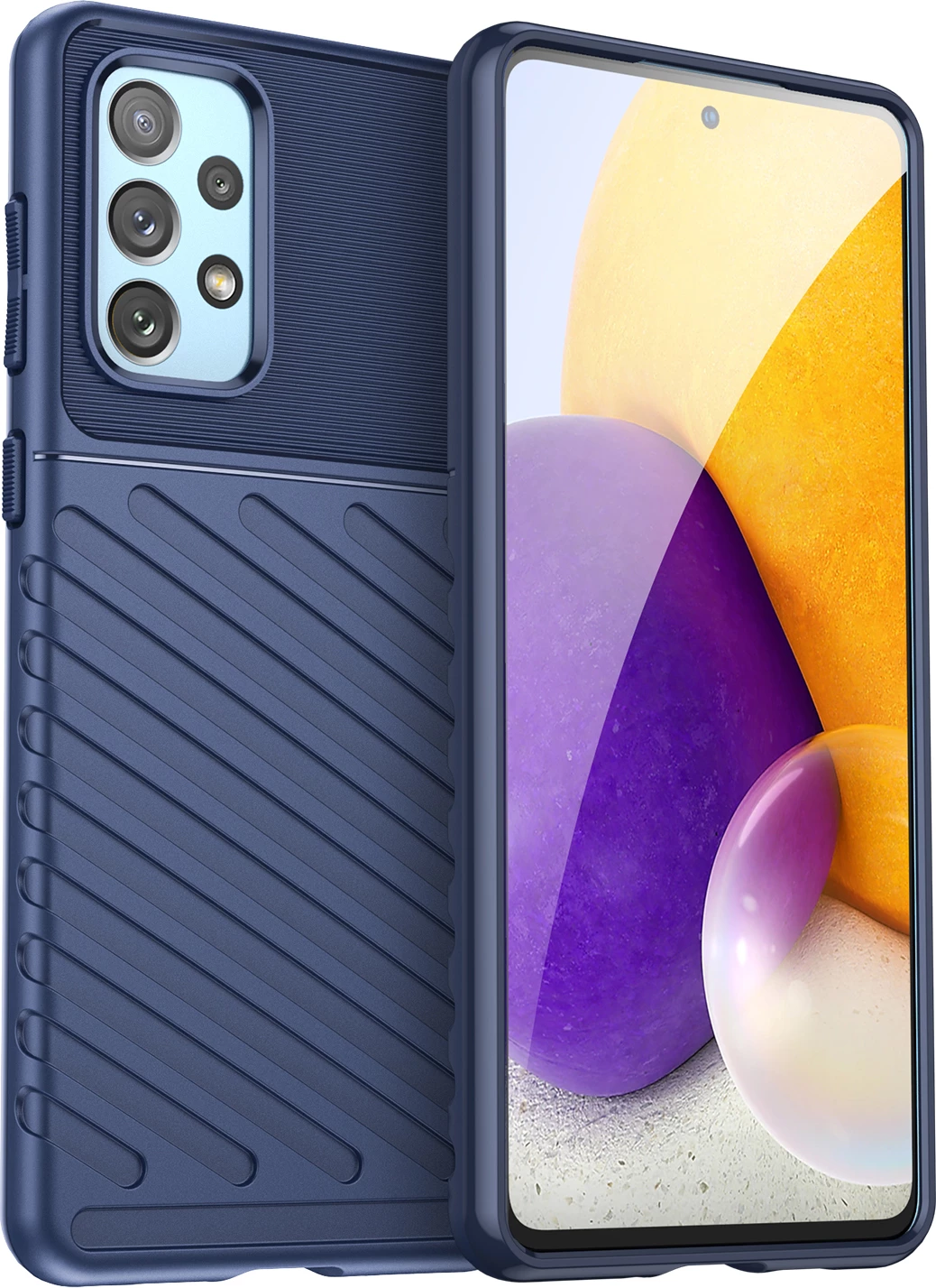 Mbështjellës Hurtel Thunder Case për Samsung Galaxy A73, i kaltër