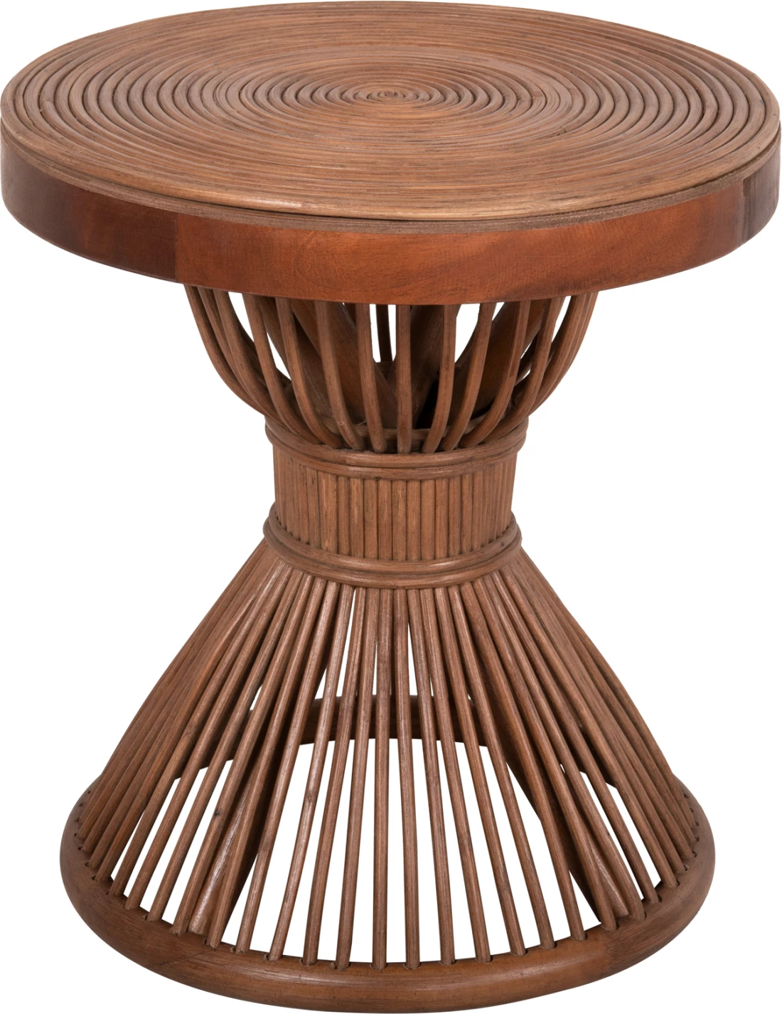 Tavolinë anësore e rrumbullakët CIRCE, ngjyrë kafe, Φ40x45.5H cm