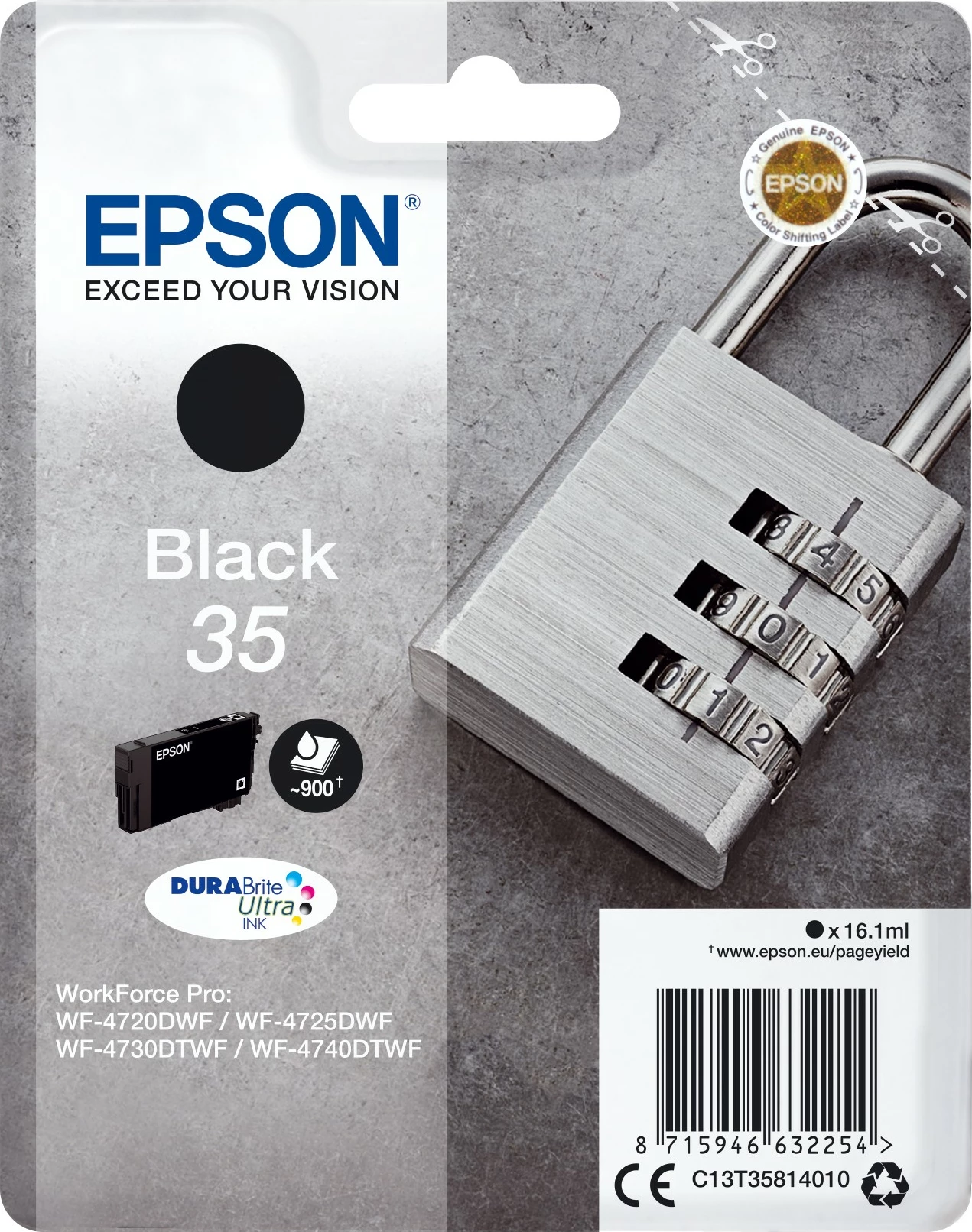 Toner Epson Padlock 35, DURABrite Ultra Ink, 16.1ml, i zi