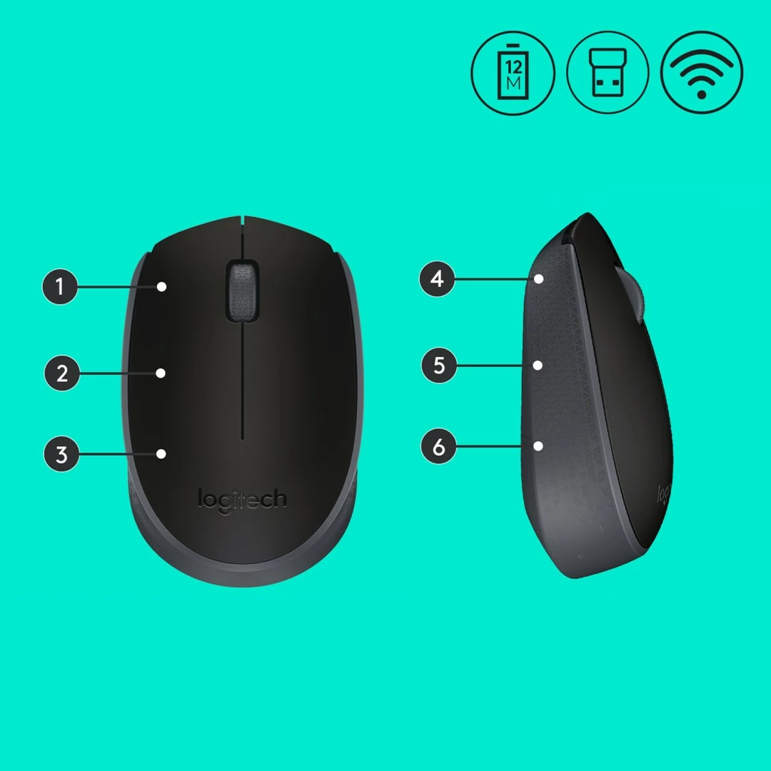 Maus Logitech B170, Wireless, i zi 