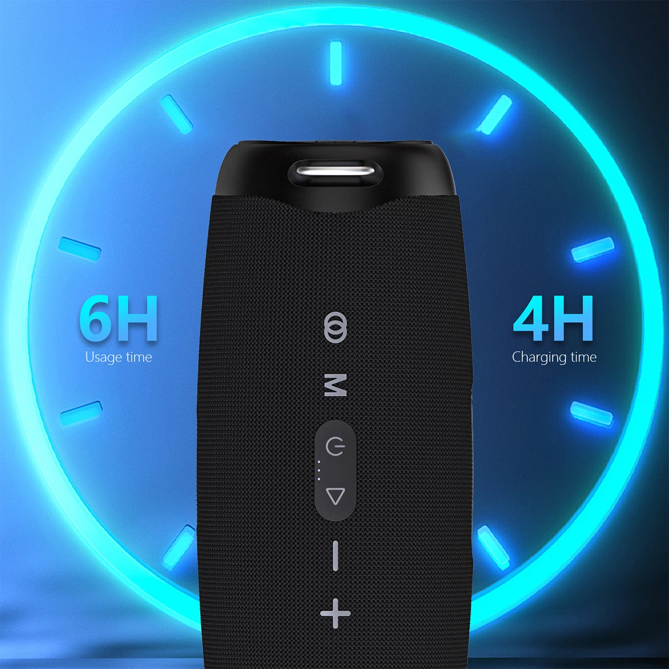 Altoparlant Bluetooth, Dudao Y21 Pro, 80 W, bateri 8000 mAh, Bluetooth 5.3, TWS, me rrip, RGB, e zezë