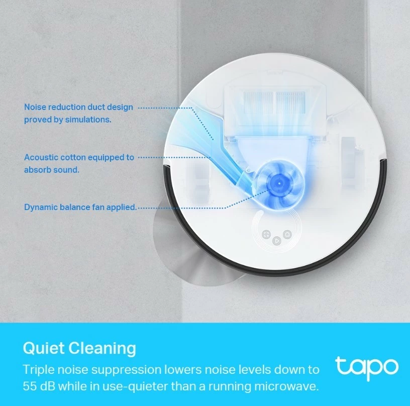 Robot pastrues TP-LINK Tapo RV30, 4200Pa, 5000mAh, bardhë