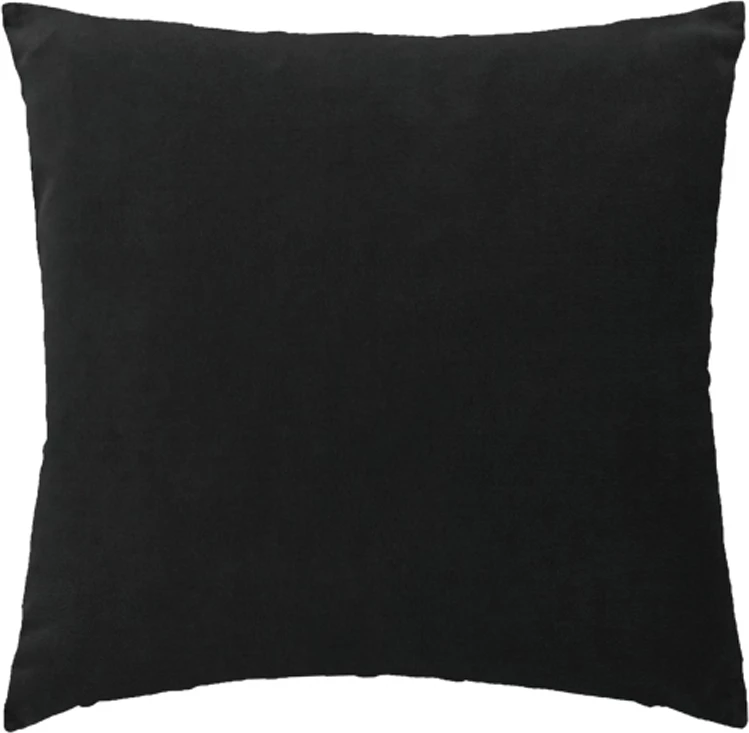 Jastëk dekorativ Seri, kadife, i zi, 45x45cm