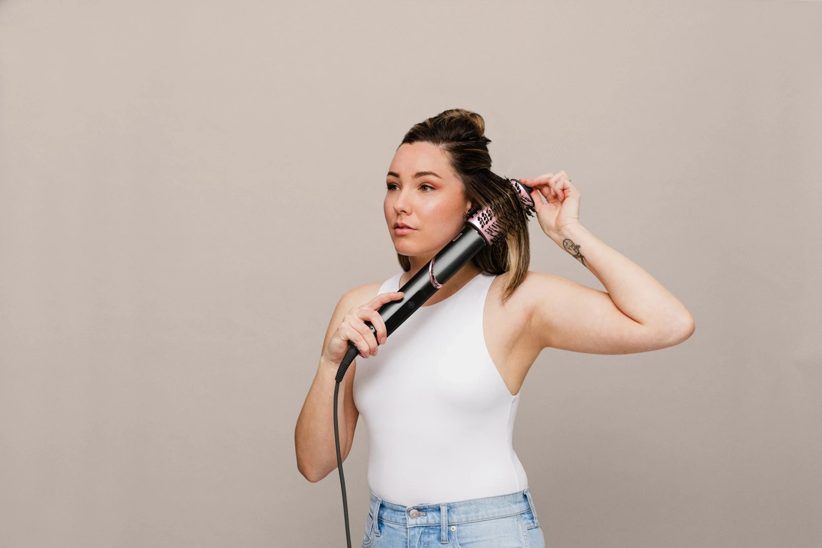 Stiluese për floke Multistyler Shark FlexStyle 5-in-1, 1400W, e zezë/ rozë