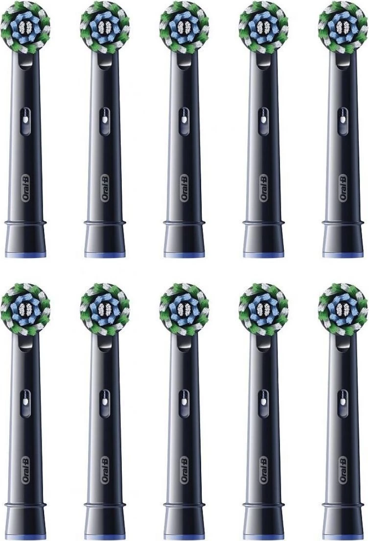 Kokë furçe dhëmbësh sonike, Oral-B, Cross 8006540861981, zëvendësuese, e zezë, set 10x