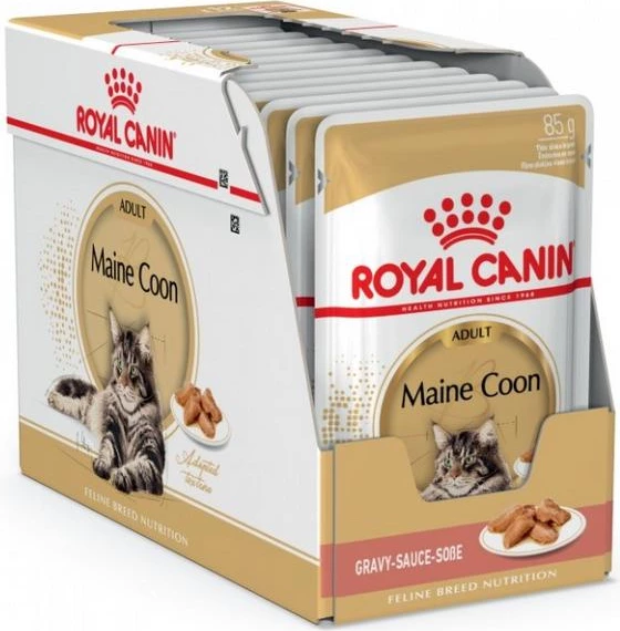 Ushqim i lëngshëm për mace Royal Canin Maine Coon të rritura 12x85gr