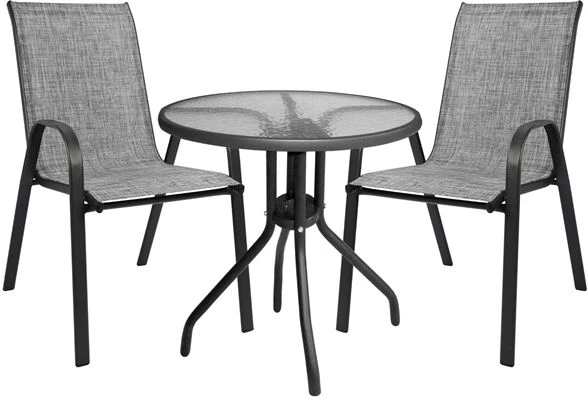 Set kopshti tavolinë & karrige FH5184.01, 3 pjesë, hiri