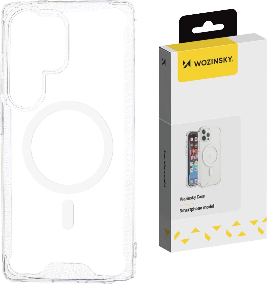 Mbështjellës Wozinsky Clear Corner Case MagSafe për Samsung Galaxy S25 Ultra, Transparent