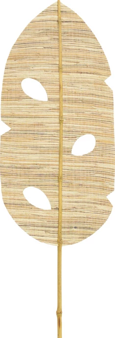 Dekor gjethe Firwey, gjethe banane, ngjyrë natyrale, 200cm