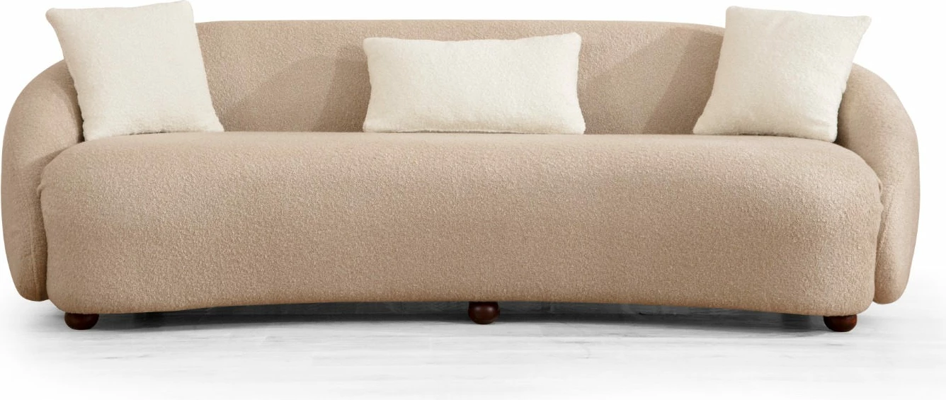 Divan treshe Atelier del Sofa, Napoli, ngjyrë kapuçino