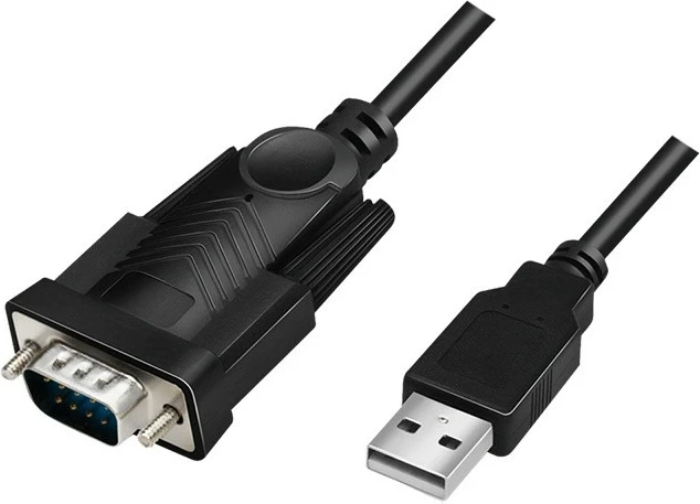 Adapter USB në DB9 Serial LogiLink AU0048A, 1.5m, i zi