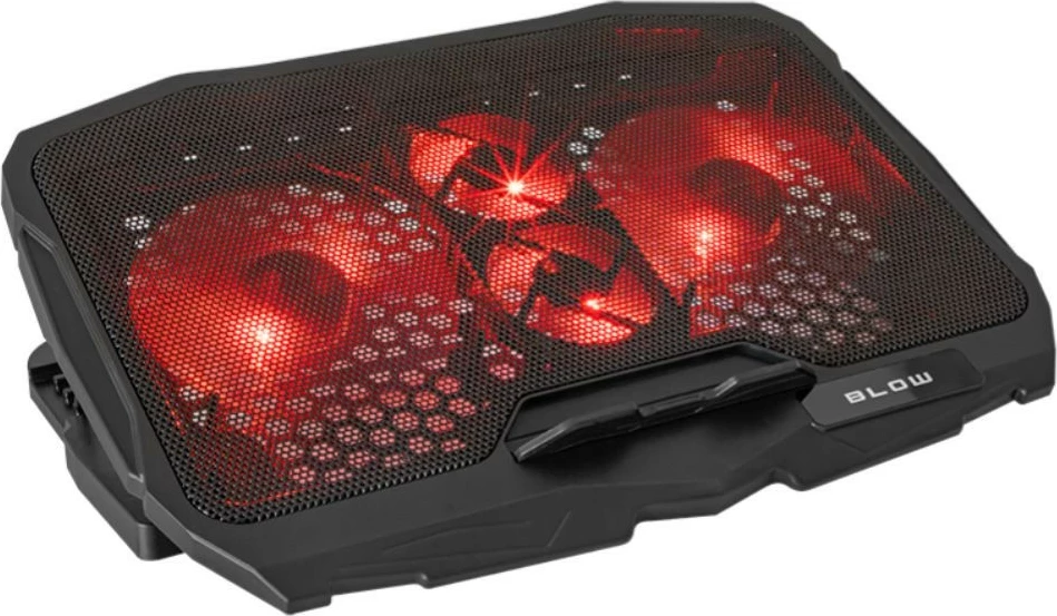 Pad ftohës laptopi BLOW HURRICANE 66-365#, 4 ventilatorë, USB, i zi