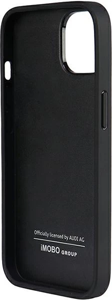 Mbështjellës Audi Genuine Leather për iPhone 14 6.1", lëkurë natyrale, zi