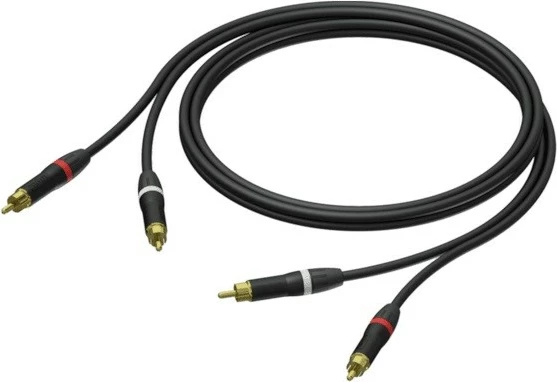 Kabllo audio PROCAB PRA800/1.5, 2x RCA mashkull në 2x RCA mashkull, 1.5m, e zezë