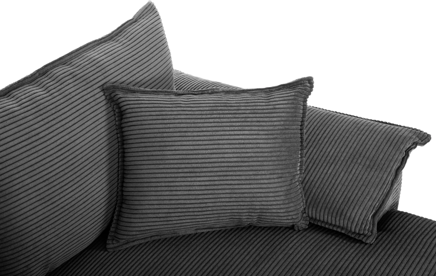 Kënd divan-shtrat me hapësirë ruajtëse ALDO FH3276.02R pëlhurë antracit 256x91-159x87Hcm