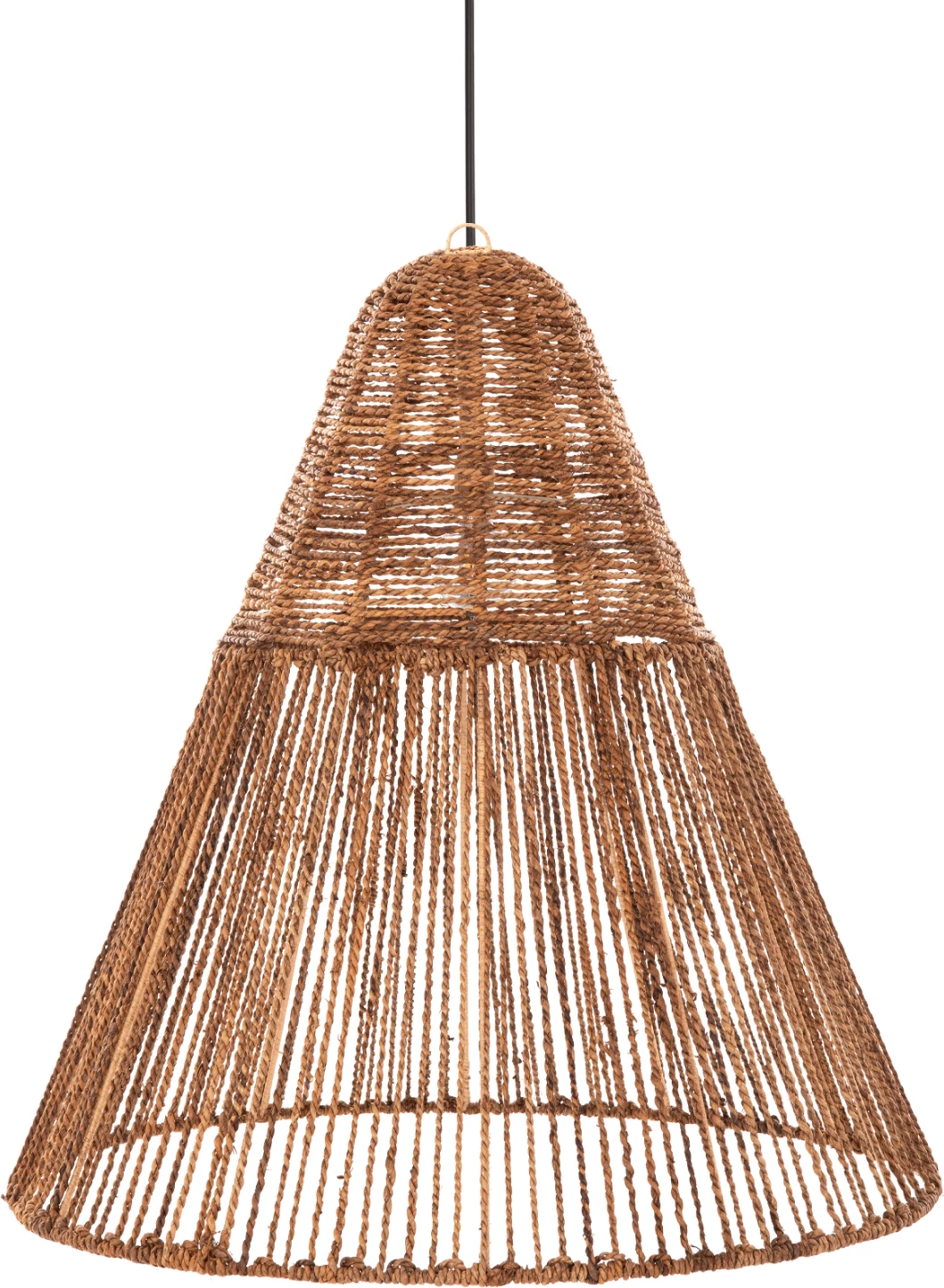 Llambë tavani varëse, fibra banane të thata, ngjyrë kafe, FH4034, 100x100-105cm