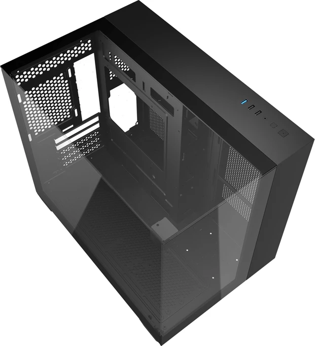 Kasë Darkflash TH285M, Midi Tower, për pllakë amë M-ATX/ITX, xham i temperuar, e zezë