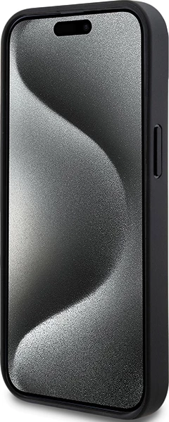 Mbështjellës DKNY Mono Stripe & Metal Logo për iPhone 15/14/13, e zezë