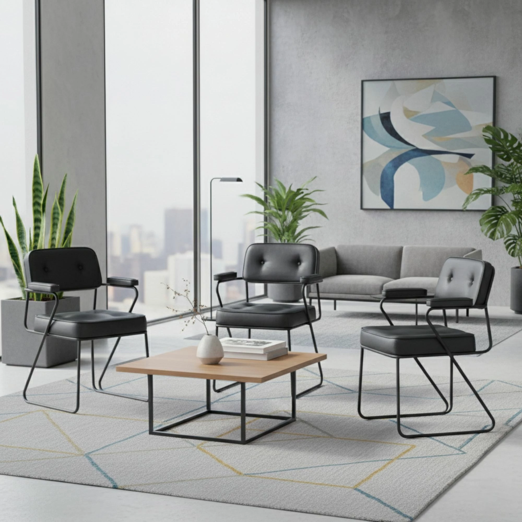 Karrige zyre Skye Decor, Jupoi 47, e zezë