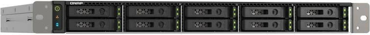 NAS all-flash, QNAP TS-h1090FU-7302P-64G, 10x U.2 NVMe Gen4 x4, AMD EPYC 7302P, 64GB DDR4, 1U rack, 2x 25GbE + 2x 2.5GbE