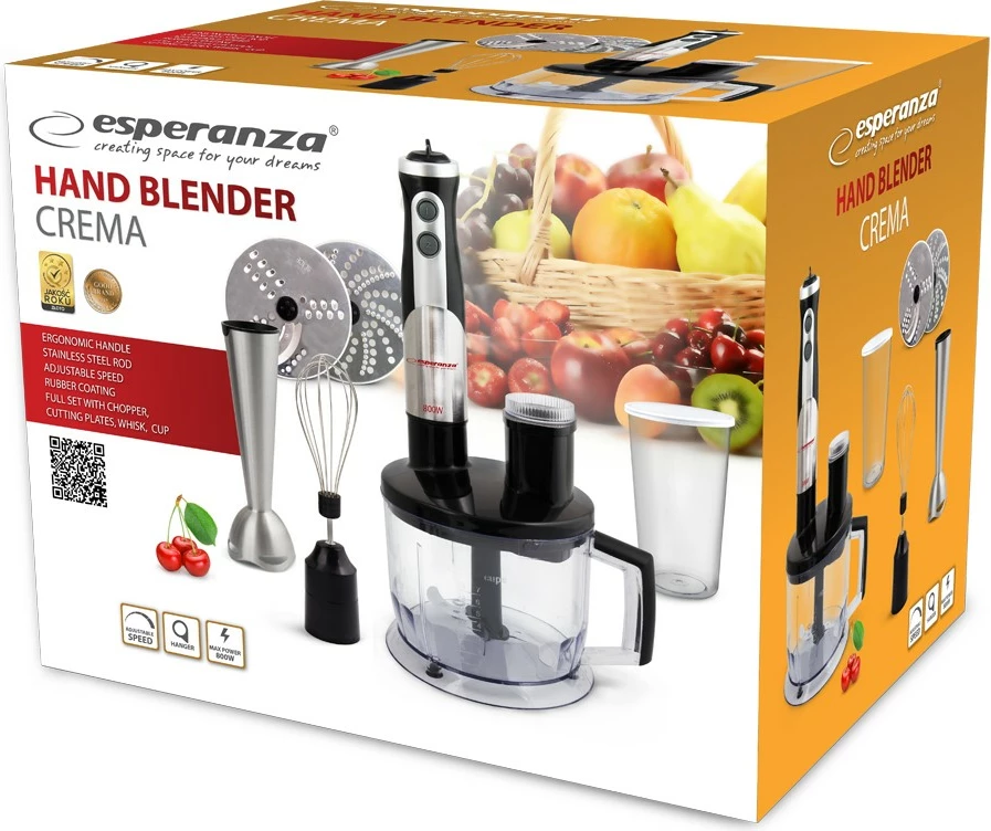 Blender dore Esperanza Crema EKM004, 1.75L, 800W, i zi, me aksesorë