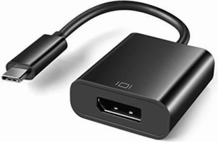 Adapter Gembird A-CM-DPF-01 USB Type-C në DisplayPort, 15 cm, Zi