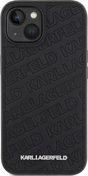 Mbështjellës Karl Lagerfeld Quilted K Pattern për iPhone 15, i zi