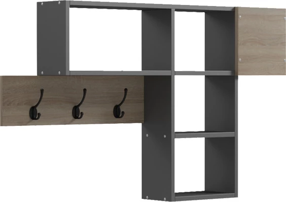 Raft muri Wenia, sonoma-antracit, 99.5x15x61cm