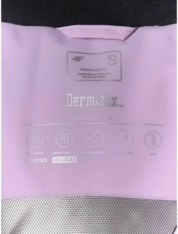 Jakne skijimi për femra 4f, e zezë