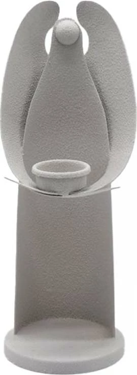 Mbajtës qirinjsh SERAF, metal i bardhë, 13x11.5x37.5cm