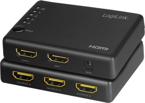 Splitter HDMI LogiLink HD0036, 4xHDMI, 4K, 30Hz, i zi