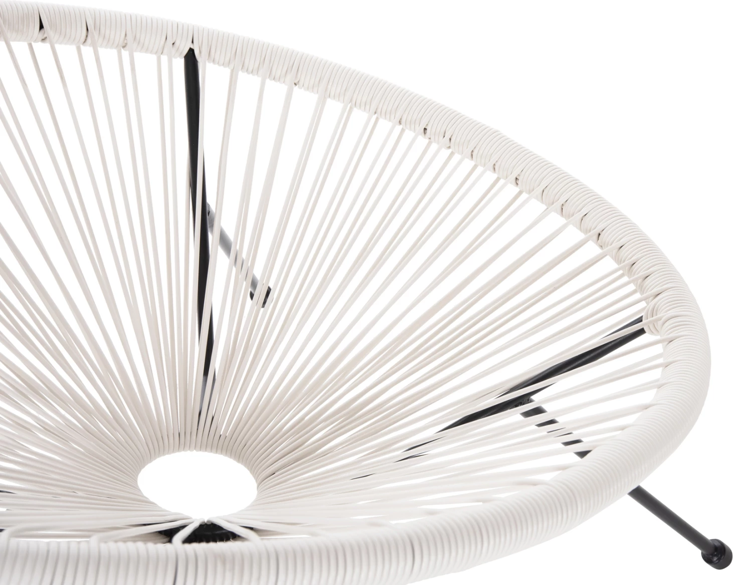 Karrige e jashtme lloj foleje ACAPULCO FH5872.12 metal i zi-ratan sintetik në të bardhë 71x72x80Hcm