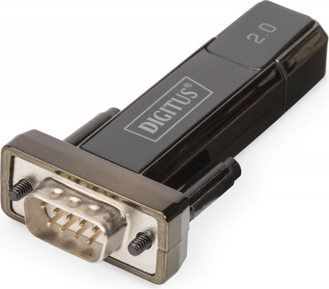 Adapter USB 2.0 në RS232 Digitus DA-70156, 80cm, Zi