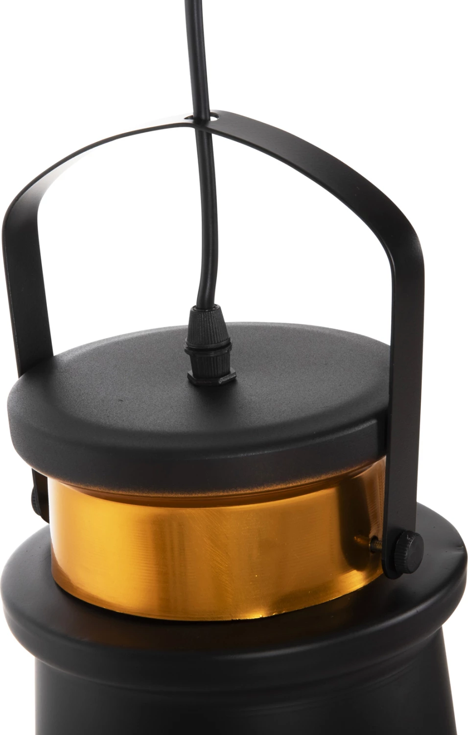 Llambë varëse për tavan, kapak alumini, e zezë-ari, FH4140, Φ19x132H cm