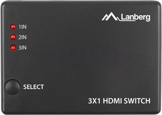 Switch LANBERG VIDEO, 3X HDMI, micro usb, i zi